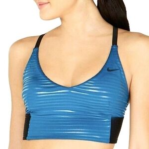 Nike Striped Cross Back Bikini Top Large NWT